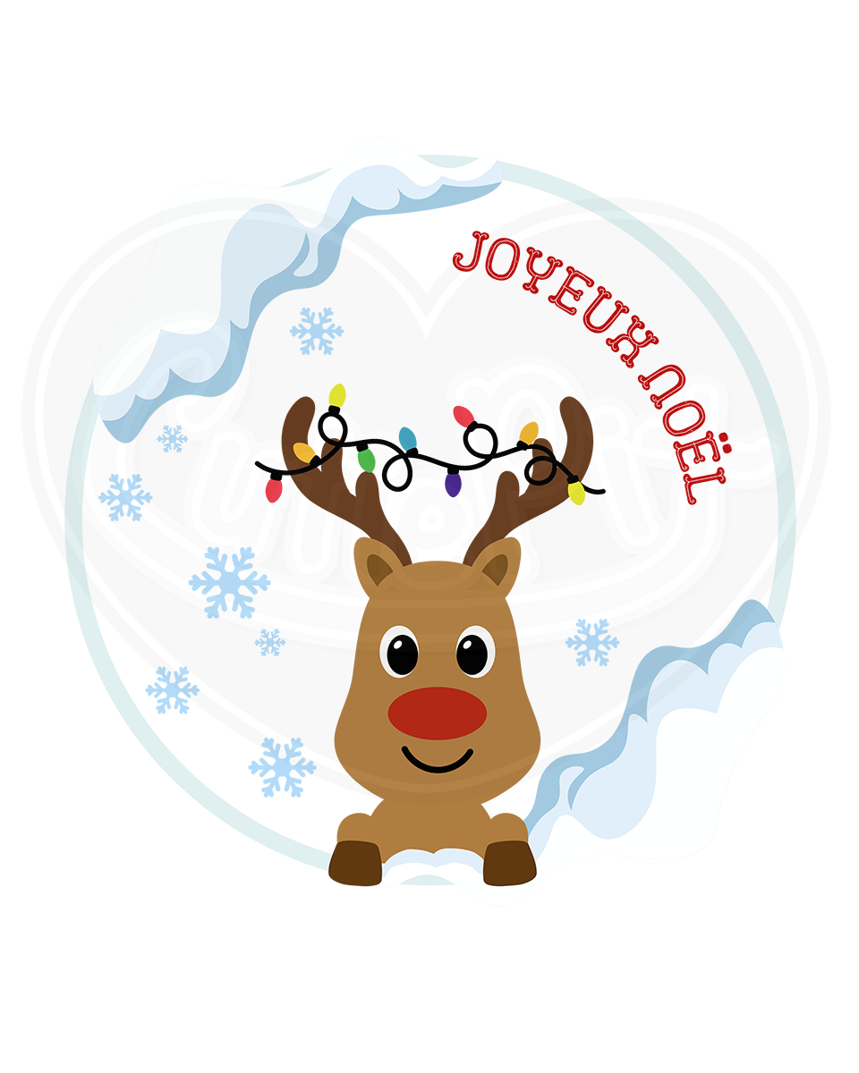 Infant bodysuit - Merry Christmas reindeer French