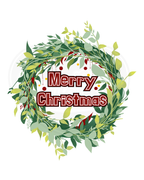 DryBlend® T-Shirt - Merry Christmas wreath