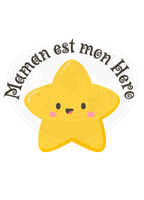 T-shirt classique pour jeunes - Maman est mon héroïne étoile riant français