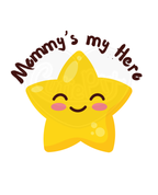 Youth classic tee - Mommy's my hero smily star