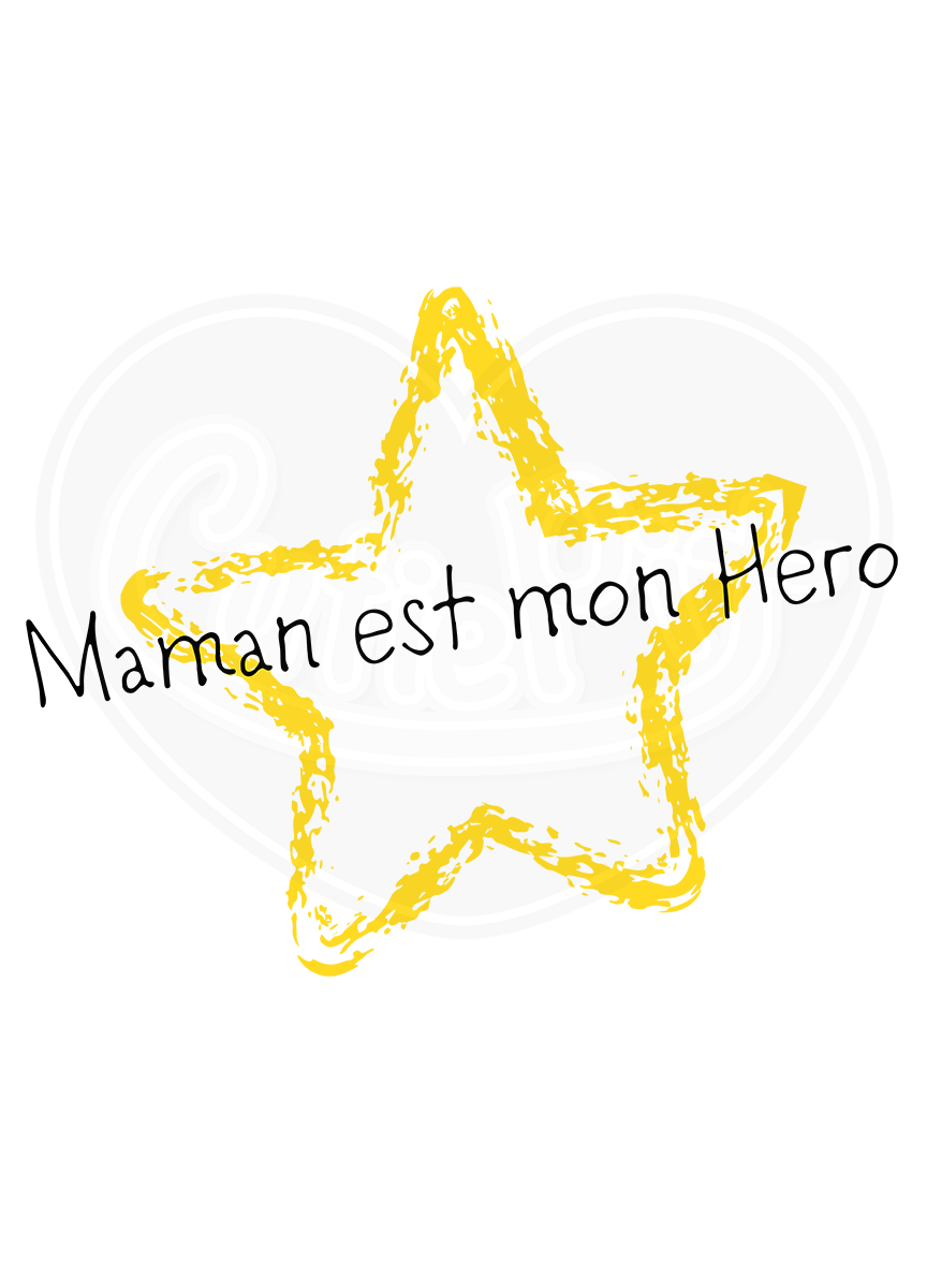 T-shirt classique pour jeunes - Maman est mon héroïne français