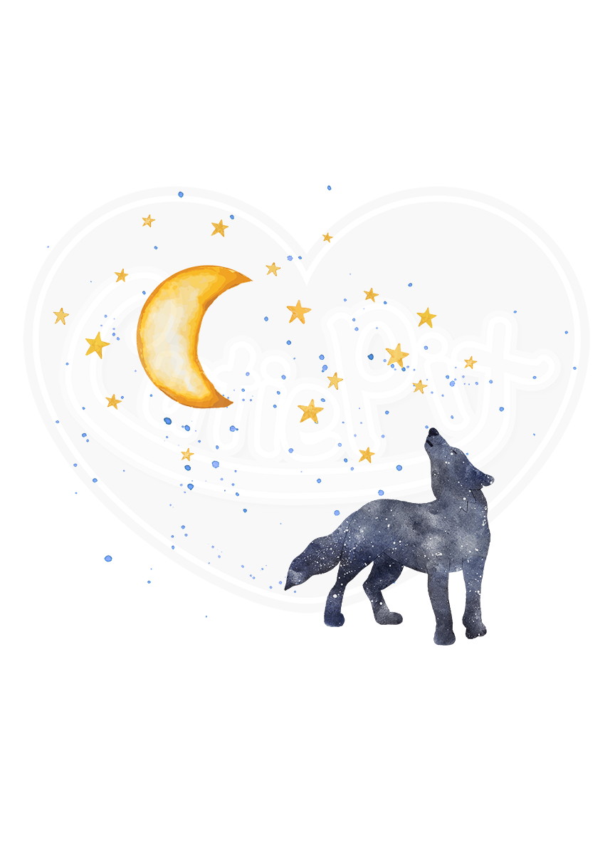 Body bébé - Lune et loup