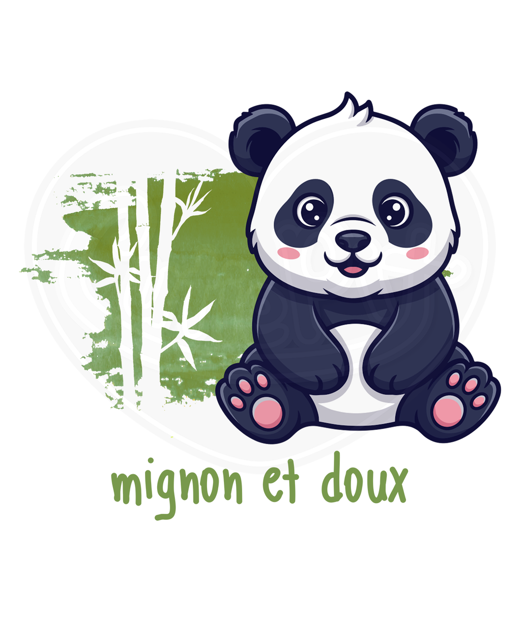 T-shirt DryBlend® - Panda mignon et doux français