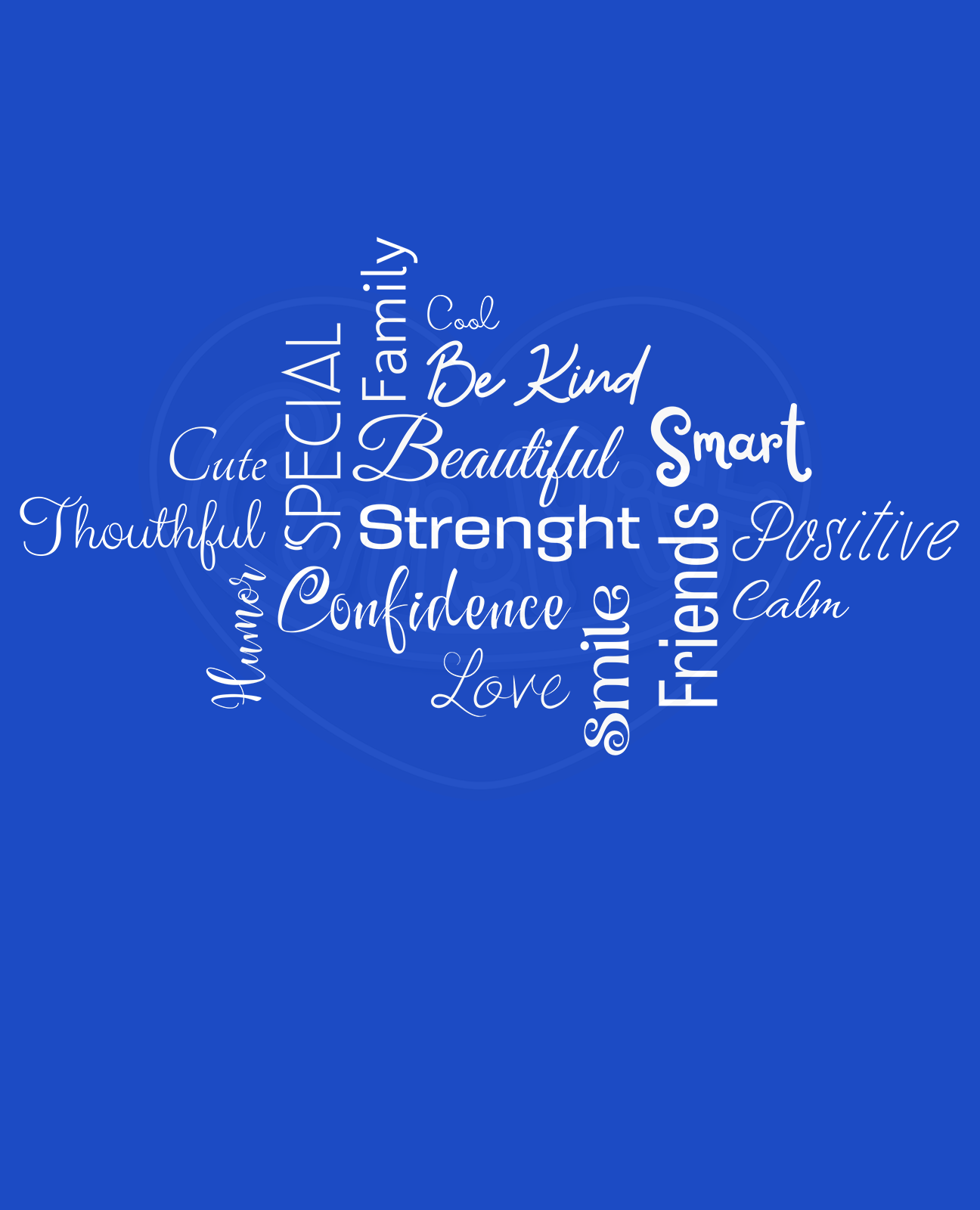 Youth classic tee - Pattern confidence white