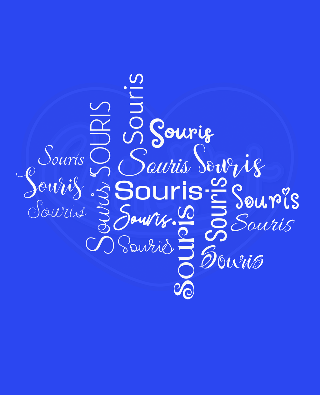 T-shirt DryBlend® - Patron souris blanc français