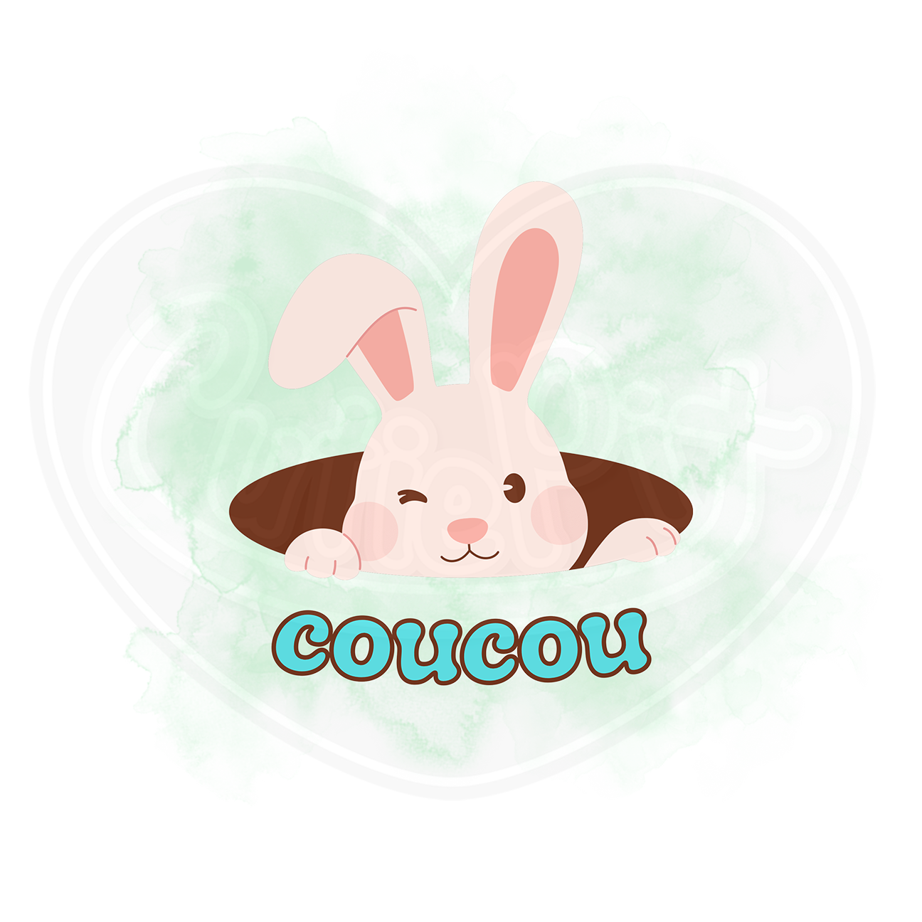 DryBlend® T-Shirt - Peek a boo bunny hole French