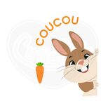 DryBlend® T-Shirt - Peek a boo bunny French