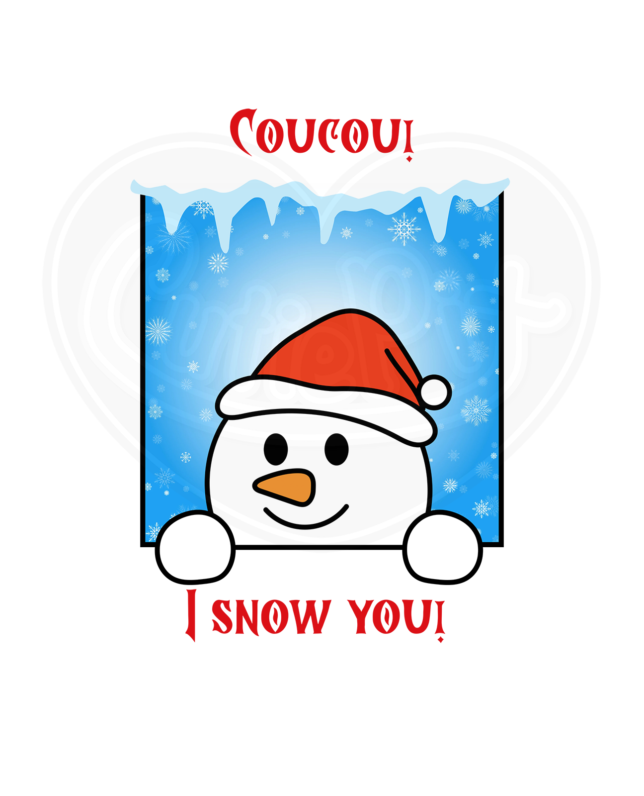 DryBlend® T-Shirt - Peek a boo I snow you French