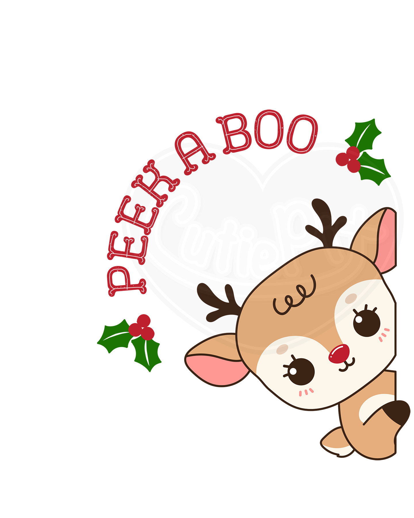 Youth classic tee - Peek a boo reindeer