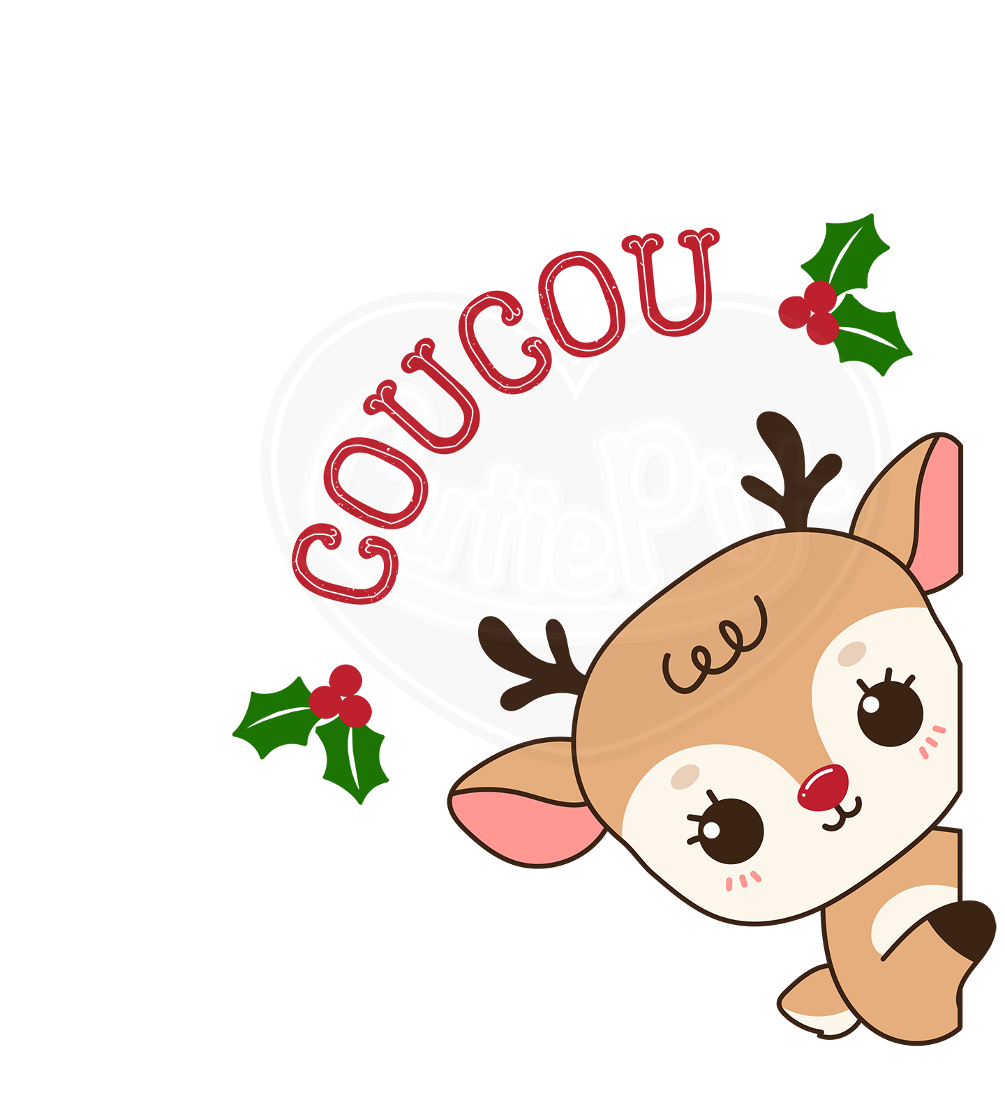 Youth classic tee - Peek a boo reindeer French