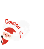 Youth classic tee - Peek a boo Santa French