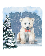 Infant bodysuit - Polar bear winter scene