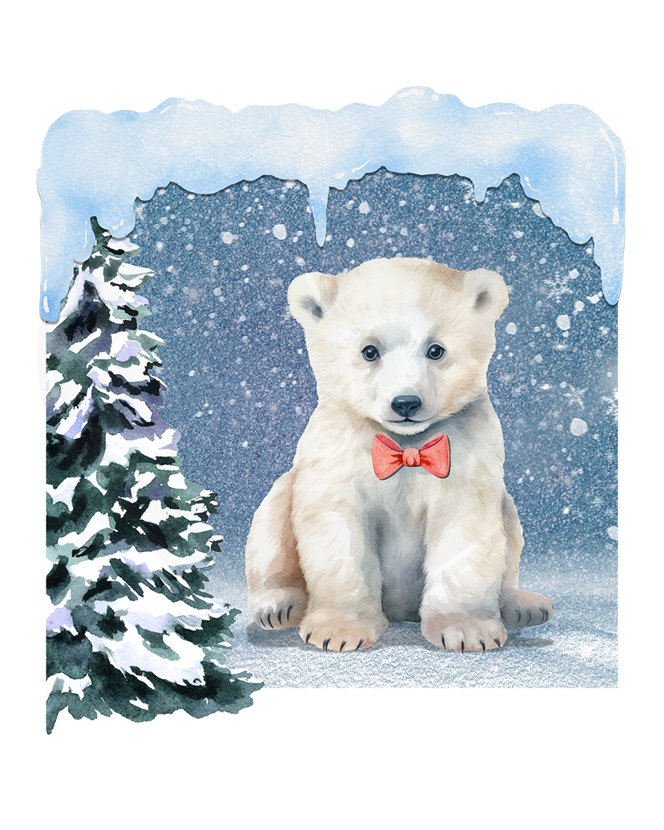 Infant bodysuit - Polar bear winter scene