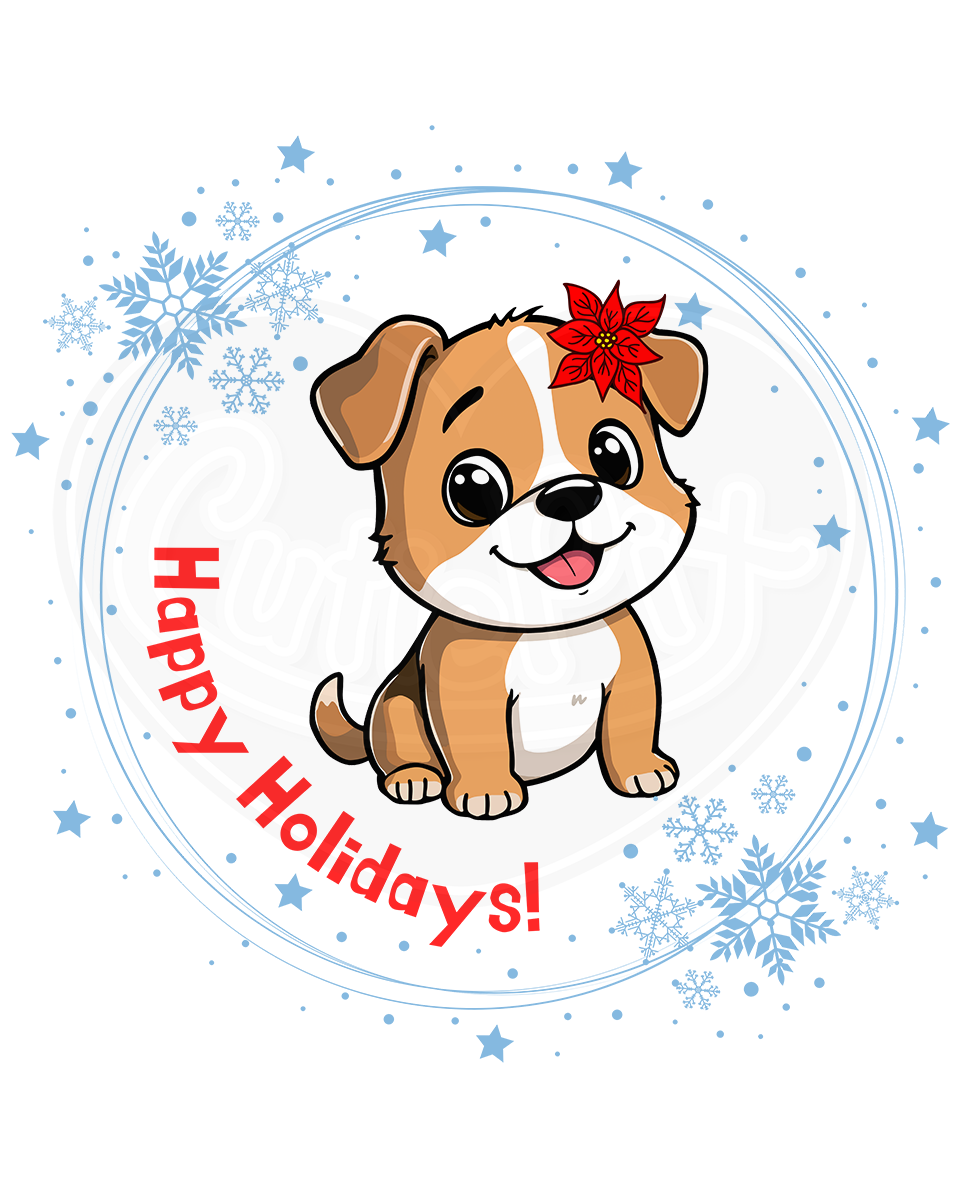 Infant bodysuit - Happy Holidays Puppy