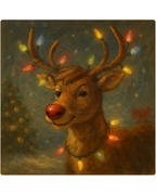 Youth classic tee - Reindeer lights in antlers painting