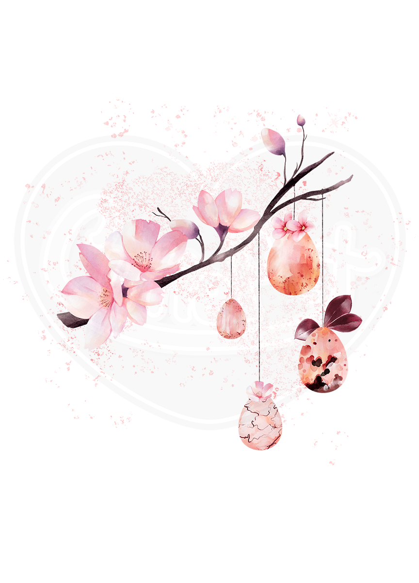 Infant bodysuit - Spring flowers & eggs
