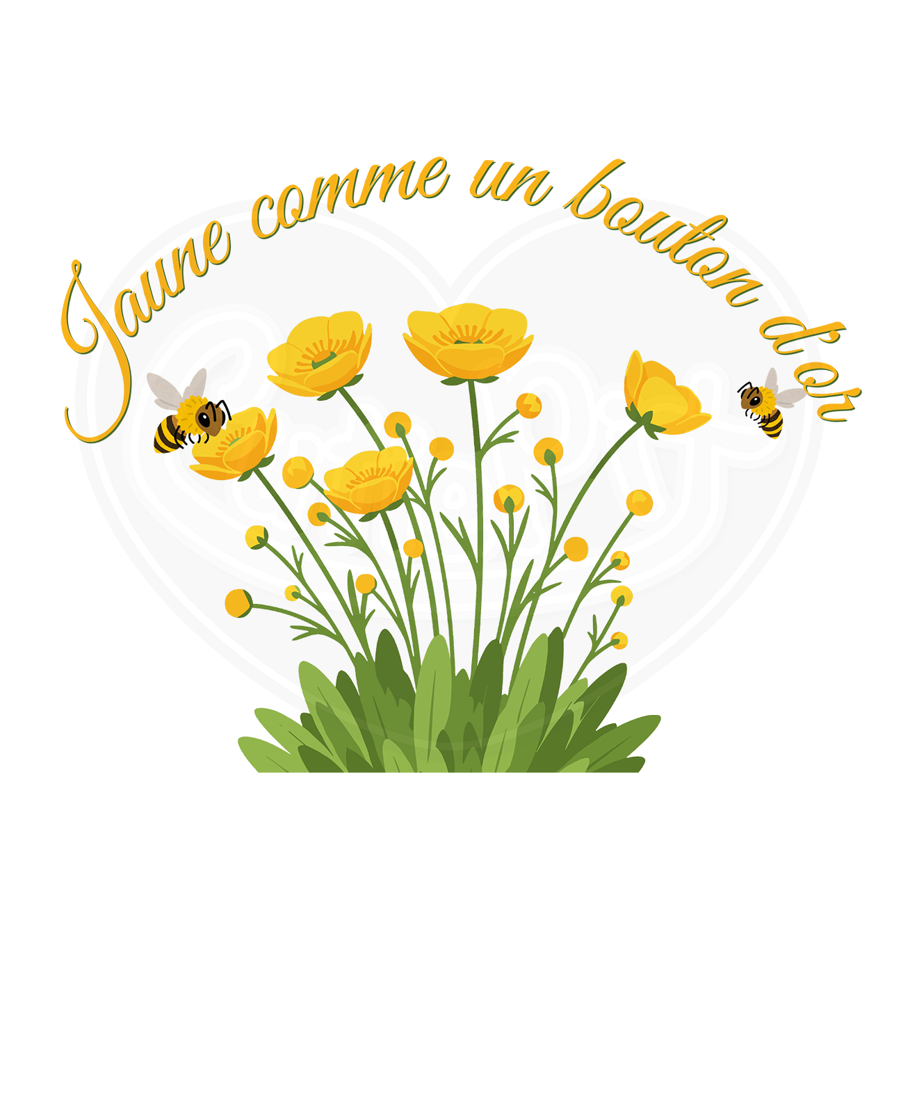 T-shirt classique unisexe - Jaune comme un bouton d'or français