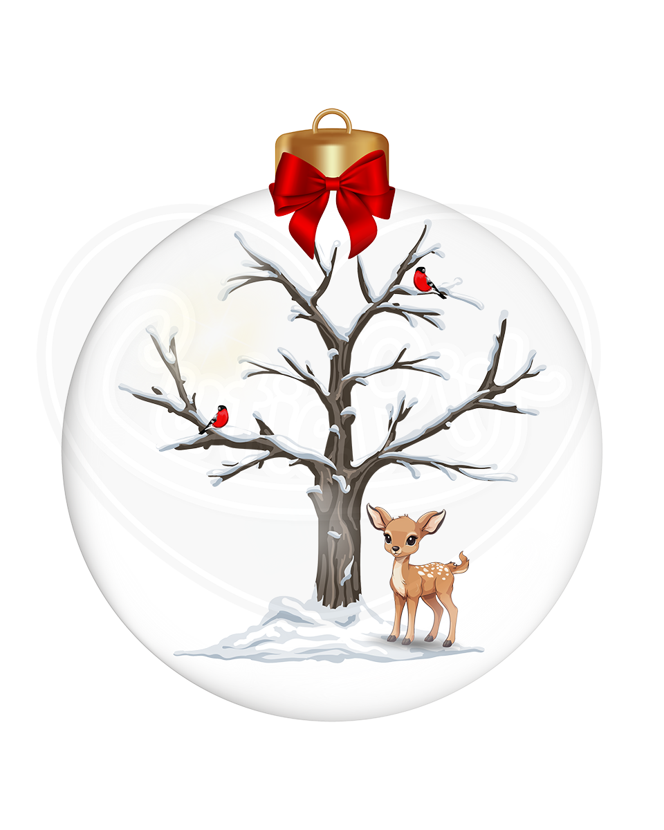 Youth classic tee - Winter ball with tree and deer