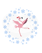 Infant bodysuit - Flamingo dancing