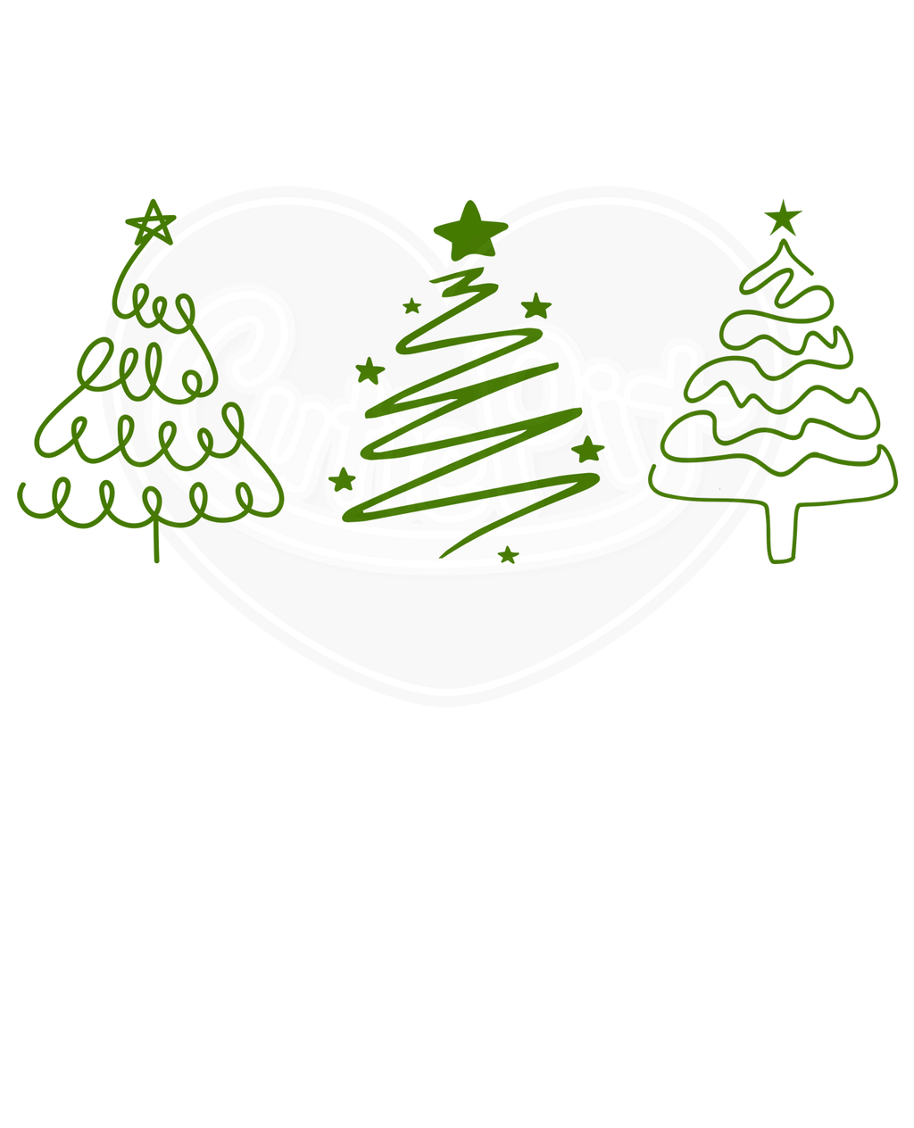 Youth classic tee - Winter trees green