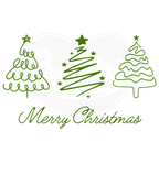 Unisex classic tee - Winter trees green Merry Christmas