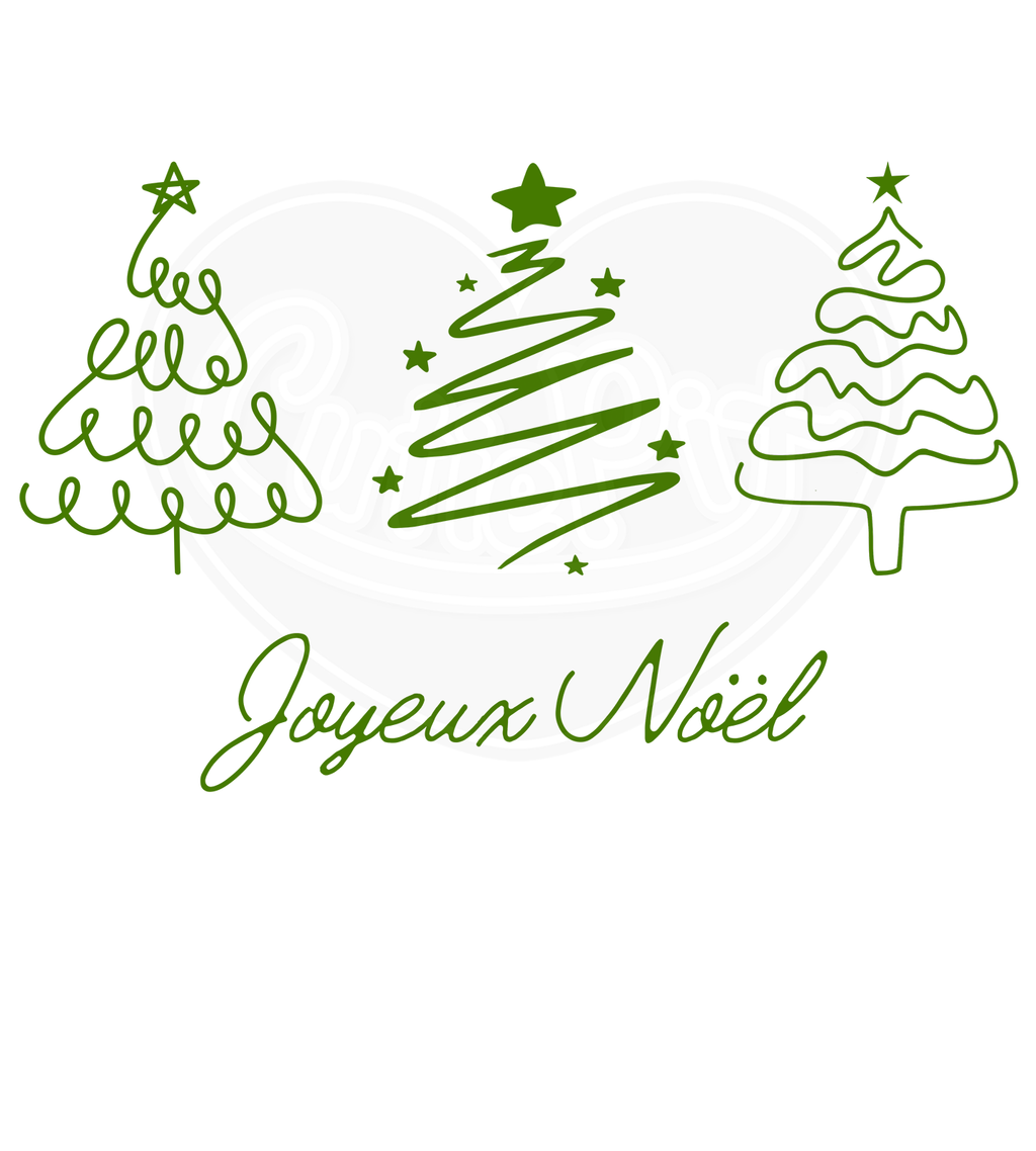 Youth classic tee - Winter trees green Merry Christmas