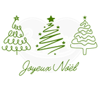 Youth classic tee - Winter trees green Merry Christmas