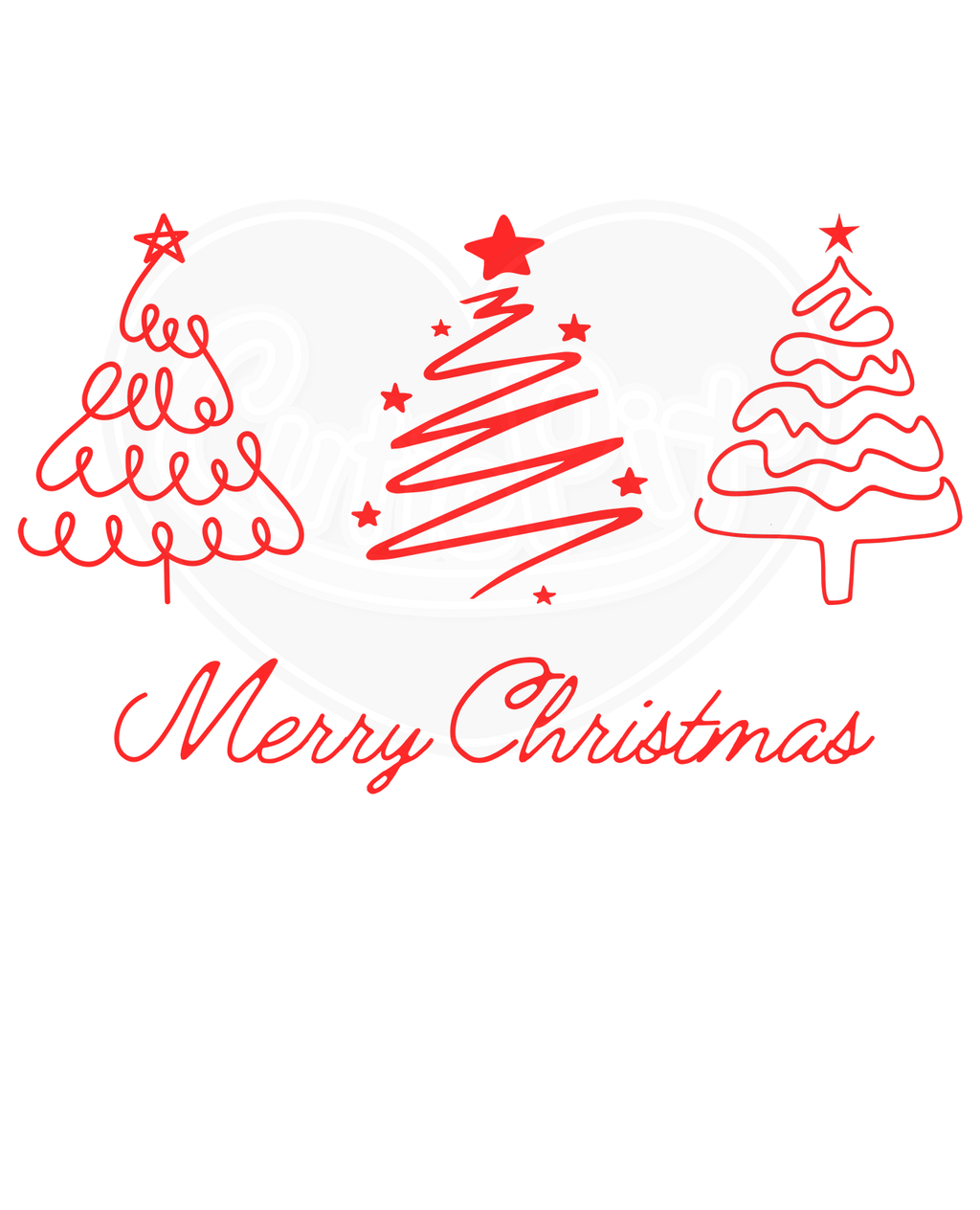 Youth classic tee - Winter trees red Merry Christmas