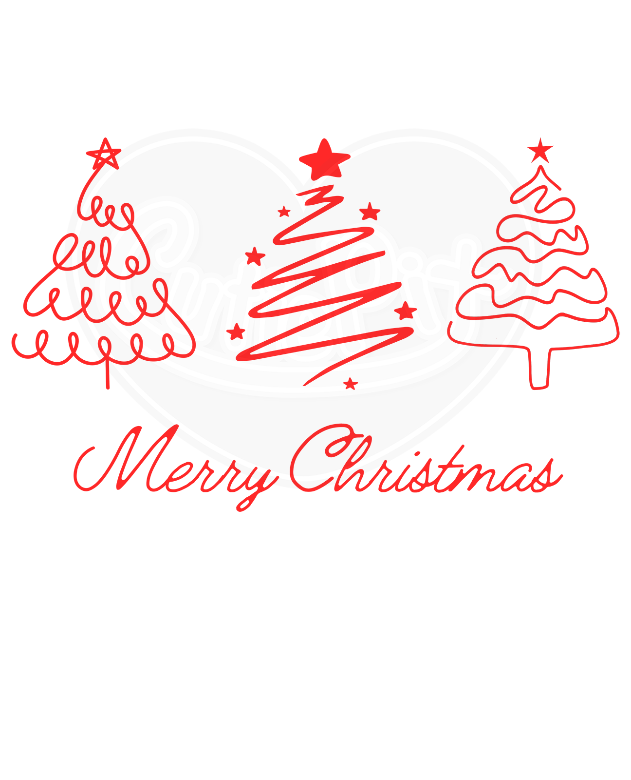 Youth classic tee - Winter trees red Merry Christmas