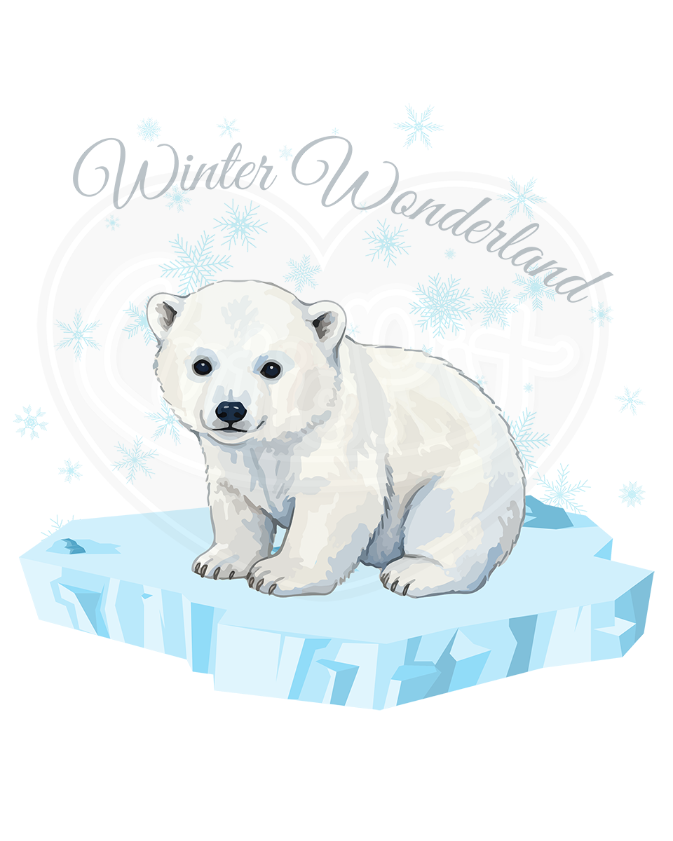 Infant bodysuit - Winter wonderland polar bear