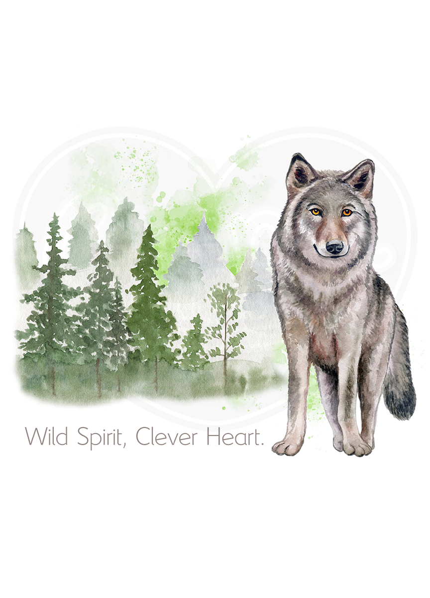 Body bébé - Loup et forêt